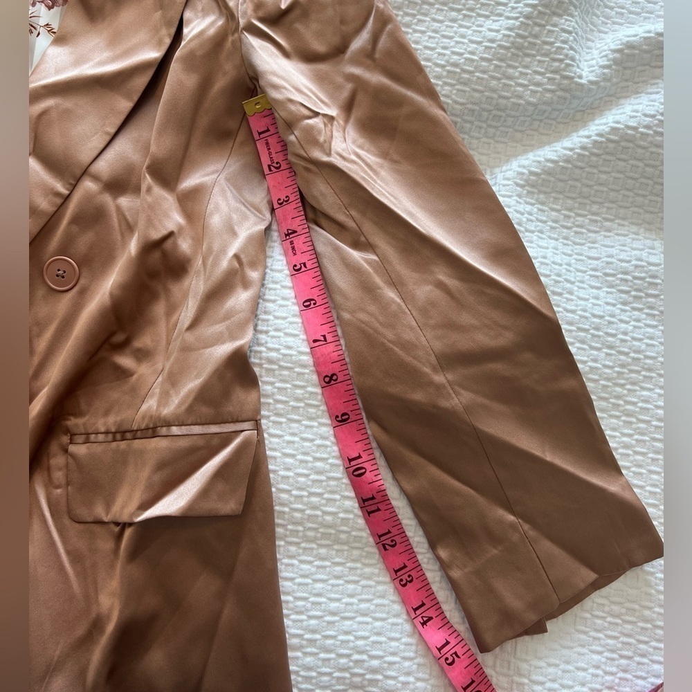 L'AGENCE 100% Silk Double-Breasted Blazer Jacket 2 - Picture 12 of 16